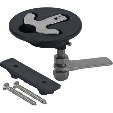 Flush Nylon and Stainless Steel T-Handle Latches - Black
