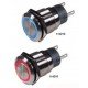 BEP Stainless Steel Push Button Switches - Momentary/off S/S Red Illumination -12V