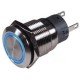 BEP Stainless Steel Push Button Switches - Momentary/off - Blue Illum - 12V