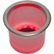 LED Lit Stainless Steel Rim Drink Holders - Red