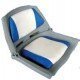 Fisherman Boat Seat - Fisherman's Seat - Upholstered - Blue/White