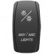On-Off-On - Nav/Anc Light - Laser Etched Water Resistant Rocker Switches