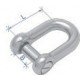 Stainless Steel D Shackle with Slotted Pin - 6mm