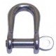 Semi Round D Shackles Stainless Steel - 6mm - 550kg TDL