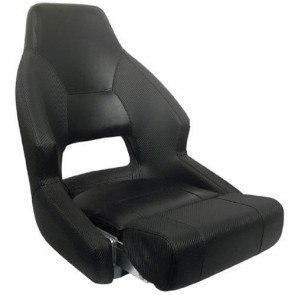 Axis RM52 Flip Up Boat Seat - Black/Black Carbon