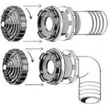 <p><strong>Dimensions: </strong>Hose: 38mm. Flange: 74mm. Cut out: 48mm. Intrusion: 84mm (straight) 98mm (elbow).</p>