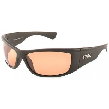 Tonic Sunglasses - Polycarbonate Lenses - Shimmer Polycarbonate - Lense: Copper Frame: Black