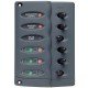 BEP Splashproof Switch Panel - BEP 6 Switch Waterproof Panel, No Fuses - Grey
