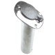 Stainless Steel Flush Mount Rod Holder With Cap - Flush with Cap - S/S - Flange: 112mmL x 82mmW - 210mm