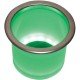LED Lit Stainless Steel Rim Drink Holders - Green