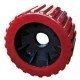Ribbed Wobble Rollers - 20mm Bore - Red