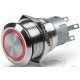 Hella Stainless Steel LED 24V Latching Switches - Red