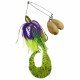 Primal Spinbaits Double Lures - Purple/Chartreuse