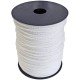 Braided Plaited Cord - 2mm Polyester 8 Plait Cord - White - 145kg - 100m