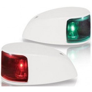 Hella NaviLED Navigation Lamps - PAIR - Deck - White w/ coloured lens