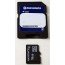 Data is stored on a microSD card, and includes a microSD->SD adaptor